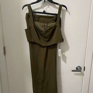 Olive Green Two-Piece Set